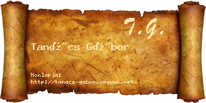Tanács Gábor névjegykártya