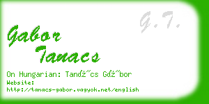 gabor tanacs business card